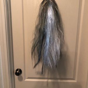 Witch’s Long Gray & Black Wig